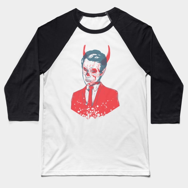 The devil within Baseball T-Shirt by Jess Adams